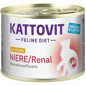 Kattovit Feline Diet Renal Pollo 185g - Alimento umido dietetico per gatti adulti con supporto alla funzione renale
