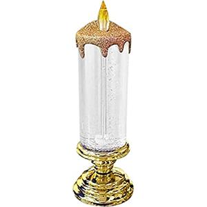 EdirFtra Candele di Natale LED, luci di Cristallo Ricaricabili USB o Batteria, luci di Candela Decorative Senza Fiamma, Adatte a Natale, Compleanno e Matrimonio,A