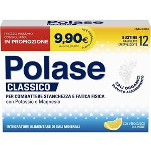 HALEON Polase Limone - Integratore di Sali Minerali con Potassio e Magnesio, 12 Bustine per Energia e Benessere Quotidiano