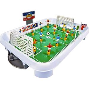 KRUZZEL Calcio a molla calcetto da tavolo calcio balilla a molla per bambini completo con accessori