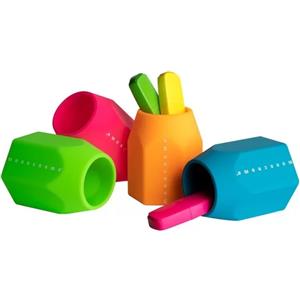 Pigna Portapenne Monocromo in Silicone Soft Touch - 9,5x7,5x7 cm - Colori Fluo Assortiti - Conf. 12 Pezzi