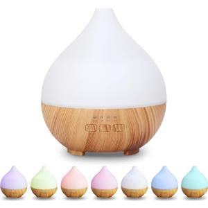 flintronic Diffusore di Oli Essenziali, Con LED a 7 colori, 100ml Ultrasuoni Diffusore di Aromi Umidificatore Ambiente, per Camera da Letto, SPA, Ufficio, Neonato