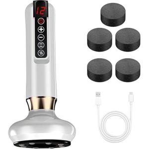 LustLocke Massaggiatore Anticellulite Professionale, Massaggiatore Anticellulite Con 12 Livelli Di Intensità E Riscaldamento A Luce Rossa, Entier, Gua Sha,Massaggiatore Cellulite Gambe E Glutei