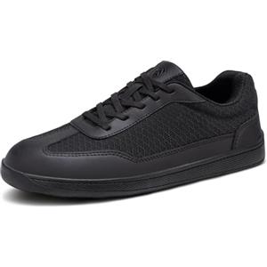 LARNMERN Scarpe Antinfortunistiche Uomo Scarpe da Lavoro Antiscivolo Comodo Traspirante Suola a Caduta Zero(40 EU, Nero)