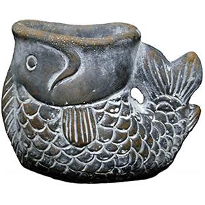 GROWSCAPE Vaso classico per animali in cemento per casa e giardino, graziosa decorazione da scrivania, vaso per animali rivestito con raggi UV, con tappo di scarico rimovibile, fioriera per interni ed esterni