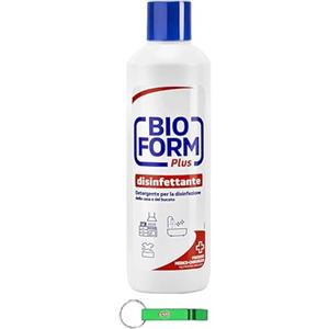 Beni Culinari 12 X Bioform Plus Detergente Igiene - Detersivo igienico particolarmente adatto per l'igiene del pavimento 1000 ml + portachiavi Beni Culinari