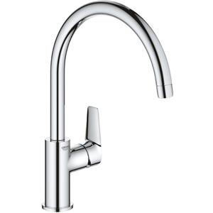 Grohe Bauedge Miscelatore Rubinetto Bocca Alta C Girevole 360° Monocomando StarLight Cromo in Metallo per Lavello - 31367001 ,