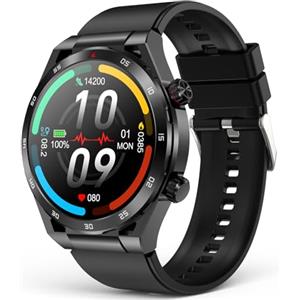 EarlySincere Smartwatch Chiamate Bluetooth, Smartwatch da 1,39" per Uomo e Donna, Orologio Fitness con Pressione Sanguigna/Sonno, Impermeabile IP67 per Android iOS Nero