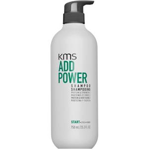 KMS Addpower Shampoo 750 ml - Shampoo rinforzante per capelli fini e fragili con proteine del riso