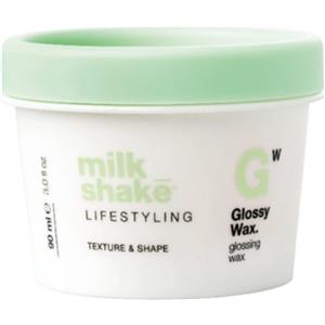 Milk_shake Lifestyling Glossy Wax 90ml - Cera modellante e lucidante per tutti i tipi di capelli con proteine del latte e quinoa