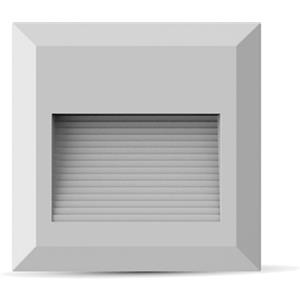 V-TAC Faretto LED Segnapasso Quadrato Bianco 2W da Esterno IP65