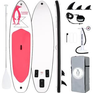 Tuxedo Sailor SUP Gonfiabile Adulti 320 cm Stand Up Paddle Board, Tavola da SUP Paddle Board con Accessori, Tavola Gonfiabile 2 Posti (Pink)