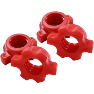 NPXUAMTJ 4 pz Dado Asta Dado Spinlock Collari Standard Bilanciere Vite Collare Per Manubrio Sollevamento Pesi Fitness Training Antiscivolo Manubrio Dado esagonale