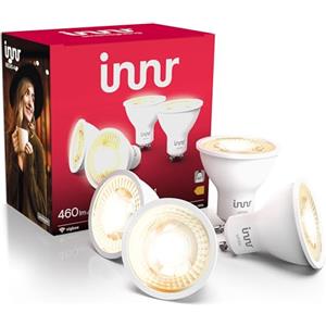 innr Lampadina Smart GU10, Funziona con Hue* e Alexa (Bridge Richiesto), Faretto Luce Bianca Calda, Lampadine Dimmerabile, Lampadine LED, 460 lumen - 4 pezzi