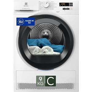 Electrolux Serie 600 GentleCare, Asciugatrice a Pompa di Calore, 9 kg, EW6HCH19G, 14 Programmi, Tecnologia MixCare e SensiCare, Funzione Antipiega, 64 dB, Filtro EcoFlow, 850x596x636 mm