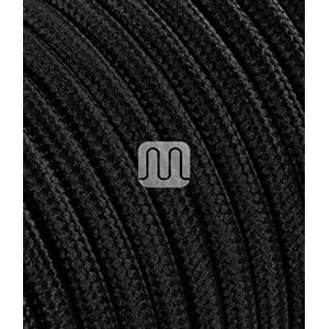 LaMorell LightDesign Cavo Elettrico Tondo Rivestito in Tessuto colorato per lampadari, lampade, abat Jour. Il Cavo Elettrico Diventa Design! Scegli fra 30 Colori. 5 Metri 2x0,75. Made in Italy! Nero