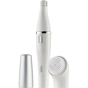 Braun FaceSpa Face Spa Depilatore Donna Epilatore Viso, Accessori Inclusi, Con Spazzola Pulizia Viso, 100% impermeabile, Idea Regalo, 810 Bianco