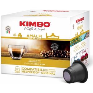 Kimbo Miscela Amalfi - 100 Capsule Compatibili Nespresso, 100% Arabica, Aroma Delicato di Fiori e Agrumi