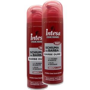 FEI FAN Schiuma Da Barba, BARBE DURE, Con Burro Di Karité e Olio Di Baobab. Zero% Alcool. Emolliente, Aiuta Ad Ammorbidire La Barba 300ml (2 Bombolette)