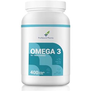 ProNatural Pharma OMEGA 3 ProNatural Pharma | 400 capsule | Olio di pesce + Vitamina E | 1000 mg di acidi grassi - 300 mg EPA+DHA