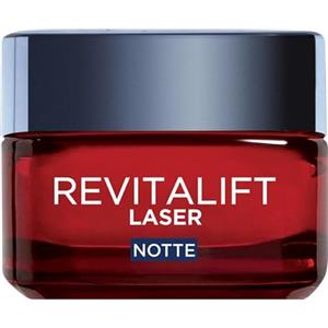 L'Oreal Paris L'Oréal Paris Crema Viso Notte Revitalift Laser, Per Tutti i Tipi di Pelle, Azione Antirughe e Anti-Età, Pelle più Soda e Tonica, Con Acido Ialuronico, Vitamina C e Pro-Retinolo, 50 ml