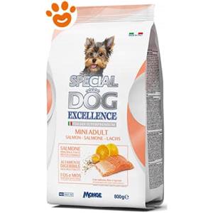 Monge Special Dog Excellence Mini Adult con Salmone - Alimento Secco Completo per Cani di Taglia Mini, 800 gr