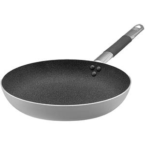 Agnelli SharkSkin Padella Bassa Svasata In Alluminio Antiaderente Con Manico In Acciaio Inox Cool