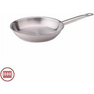 Agnelli Acciaio Inox Padella Bassa Induzione Con Manico Tubolare