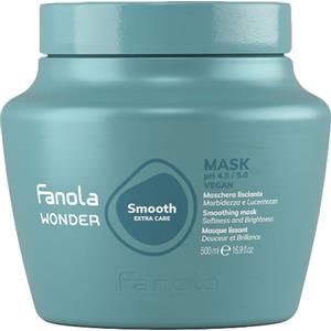 FANOLA Wonder Smooth Maschera Lisciante 500 ml - Con Olio di Cotone e Burro di Cacao, Effetto Districante e Ammorbidente