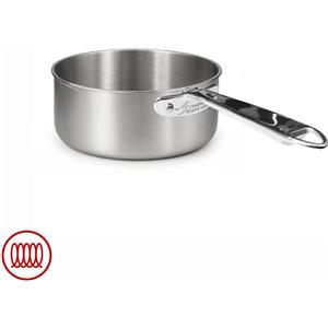 Agnelli Alu-Inox 3-ply Casseruola Bassa Induzione Con Manico Tubolare In AluInox