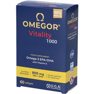 Omegor Vitality 1000 - risparmia il 10% con codice: omegor10 60 pz Capsule morbide