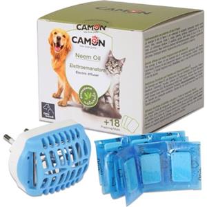 CAMON | Elettroemanatore con 18 Piastrine Antizanzare, Protezione Naturale, Sicuro per l'Ambiente Domestico e gli Animali, Profumazione Gradevole
