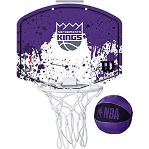 Wilson Minicanestro da Basket NBA TEAM MINI HOOP, Plastica, Bianco/Viola (Sacramento Kings)
