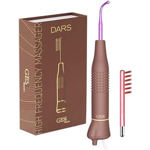 GESS Dars Massaggiatore ad alta frequenza con Argon e Neon Gas, 2 elettrodi per viso e capelli - Asta ad alta frequenza per il trattamento dell'acne, anti-invecchiamento e ringiovanimento della pelle
