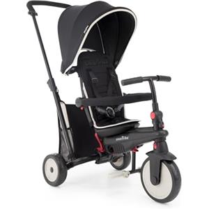 smarTrike Smat Trike - TRICICLO PIEGHEVOLE 6IN1 CON SCHIENALE RECLINABILE, MANIGLIONE DIREZIONALE ED ALLUNGABILE E AMMORTIZZATORI BREVETTATI: SMARTRIKE STR3 PER BAMBINI DAI 10 MESI AI 3 ANNI - NERO