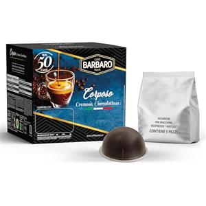 CAFFE' BARBARO Napoli Caffè Barbaro capsule ricarica compatibili con le macchine da caffè a marchio Nespresso® Vertuo®* 50 pz Miscela CORPOSA
