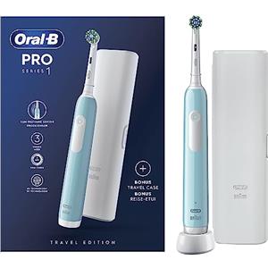 Oral-B Spazzolino Elettrico Ricaricabile Pro Series 1 Blu con 1 Testina di Ricambio + 1 Custodia da Viaggio. 1 Spazzolino