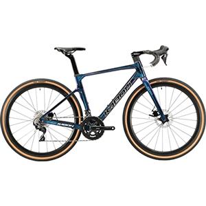 KABON Bici da Strada in Ghiaia di Carbonio, Bicicletta con Telaio in Fibra di Carbonio T800 con Bicicletta da Corsa con Freno a Disco 105 22 velocità (Chameleon Blue, 56cm)
