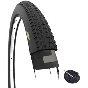 ECOVELO COPERTONE PNEUMATICO 27.5 x 2.10 (54-584) + CAMERA D'ARIA CON VALVOLA FRANCESE BICI MTB GOMMA STRADALE BICI UOMO OFF-ROAD STERRATO TREKKING