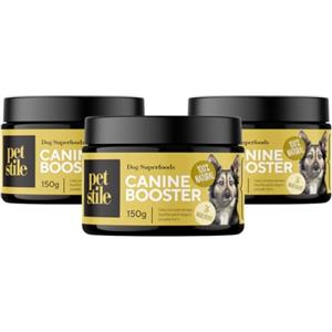 Petstile Canine Booster - Integratore per Cani Adulti con Cozza Verde, Curcuma e Probiotici per Articolazioni, Digestione, Pelle, Pelo e Sistema Immunitario (3x 150 g)