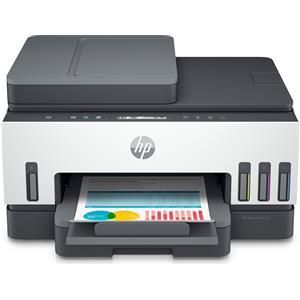 HP Smart Tank 7305 - Stampante Multifunzione A4, Colore, Wi-Fi, Stampa, Scansione, Copia, ADF 35 fogli, Fronte/Retro Automatico, Risoluzione 4800 x 1200 DPI