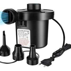 Herbst Pompa ad Aria Elettrica 2 in 1 con 3 Ugelli, Pompetta Elettrica per Gonfiabili e Sgonfiabile per Cuscini Gonfiabili, Divani, Materassini, Anello di Nuoto