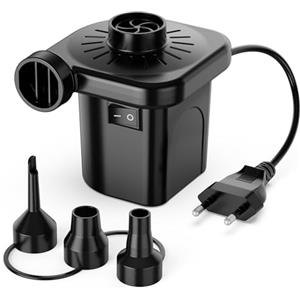 Motorenbau Pompa Elettrica Per Gonfiabili,con 3 Ugelli,220-240 V,Pompe di Gonfiaggio e Sgonfiaggio Per Campeggio all'aperto,Materassini ad Aria,Barche,Cuscini Gonfiabili,Divani,Galleggianti Per Piscina