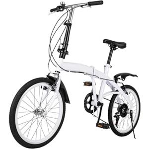 JJsdwin Bicicletta pieghevole da 20 pollici, per adulti, pieghevole, leggera, con una misura da 1,40 a 1,90 m, adatta per sport all'aria aperta, ciclismo a 6 marce