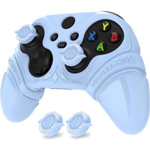 PlayVital Cover Controller per Xbox Series X/S Joystick, Custodia Skin Silicone Grip Antiscivolo & Copri Levette Analogiche & Adesivi per Xbox Core Wireless Controller, Runes, Blu