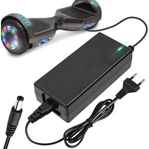 AOOSA Caricatore Monopattino Elettrico, 42V 2A Adattatore di Alimentazione Caricabatteria Universale con connettore CC 5,5mm x 2,1mm, Caricabatteria per Batteria al Litio da 36 V