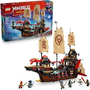 LEGO NINJAGO Il Bounty del Tempio - Barca Giocattolo Interattiva con Vele Mobili e 6 Minifigure tra cui Cole Zane e Nya - Regalo per Bambini da 14 Anni in su Fan di La Rivolta dei Draghi - 71848