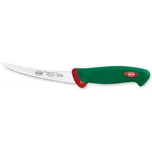 Coltellerie Sanelli Coltello Disosso Curvo Stretto 15 cm - Acciaio Inossidabile, Manico Ergonomico Antiscivolo