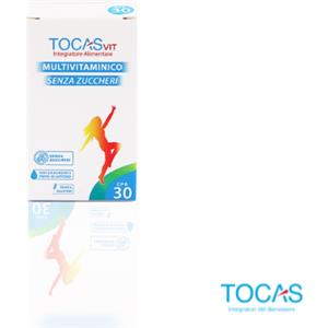 Tocasvit - Integratore Alimentare Senza Zucchero con Acido Folico, Ferro e Vitamine - 30 Compresse per il Sistema Immunitario