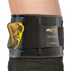 MEDiBrace PLUS Fascia Lombare con Cuscinetto Lombare 3D, Supporto per la Zona Lombare con Cintura Regolabile e Stecche di Supporto per Alleviare il Mal di Schiena